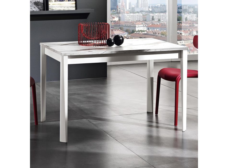 Table extensible à 180 cm en hêtre et mélamine Made in Italy - Otiello Viadurini