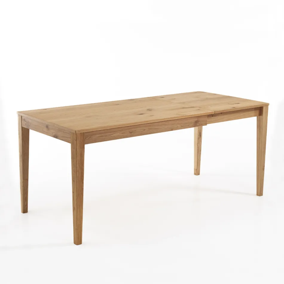 Table extensible jusqu'à 180 cm en bois de bouleau massif - thallium Viadurini