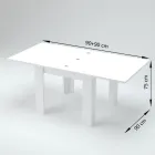Table extensible en bois durable jusqu'à 180 cm - Perro Viadurini