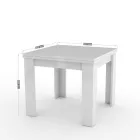 Table extensible en bois durable jusqu'à 180 cm - Perro Viadurini