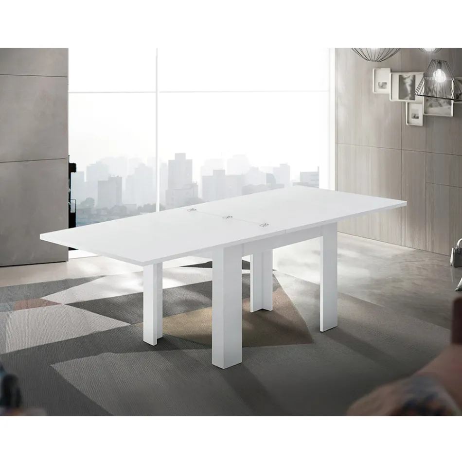 Table extensible en bois durable jusqu'à 180 cm - Perro Viadurini