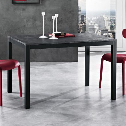 Table extensible à 180 cm en métal anthracite Made in Italy - Beatrise Viadurini