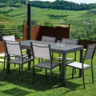 Table extensible 180 cm ou 220 cm avec plateau en verre trempé - Cartellina Viadurini