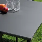 Table extensible 180 cm ou 220 cm avec plateau en verre trempé - Cartellina Viadurini