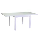 Table extensible 180 cm ou 220 cm avec plateau en verre trempé - Cartellina Viadurini