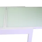 Table extensible 180 cm ou 220 cm avec plateau en verre trempé - Cartellina Viadurini