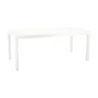 Table extensible 180 cm ou 220 cm avec plateau en verre trempé - Cartellina Viadurini
