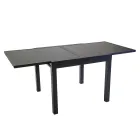 Table extensible 180 cm ou 220 cm avec plateau en verre trempé - Cartellina Viadurini