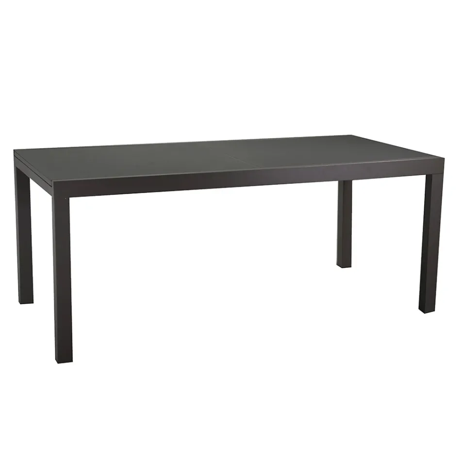 Table extensible 180 cm ou 220 cm avec plateau en verre trempé - Cartellina Viadurini