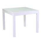 Table extensible 180 cm ou 220 cm avec plateau en verre trempé - Cartellina Viadurini