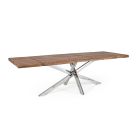 Table extensible jusqu'à 2,6 m en bois fait main Homemotion - Plutarco Viadurini