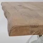 Table extensible jusqu'à 2,6 m en bois fait main Homemotion - Plutarco Viadurini