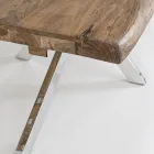 Table extensible jusqu'à 2,6 m en bois fait main Homemotion - Plutarco Viadurini