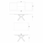 Table à manger extensible jusqu'à 2,8 m en céramique et pieds en métal - Paoluccio Viadurini