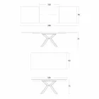 Table à manger extensible jusqu'à 2,8 m en céramique et pieds en métal - Paoluccio Viadurini