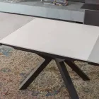 Table à manger extensible jusqu'à 2,8 m en céramique et pieds en métal - Paoluccio Viadurini