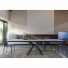 Table à manger extensible jusqu'à 2,8 m en céramique et pieds en métal - Paoluccio Viadurini