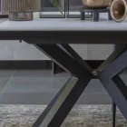 Table à manger extensible jusqu'à 2,8 m en céramique et pieds en métal - Paoluccio Viadurini