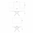 Table à manger extensible jusqu'à 2,8 m en céramique et pieds en métal - Paoluccio Viadurini