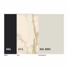 Table à manger extensible jusqu'à 2,8 m en céramique et pieds en métal - Paoluccio Viadurini