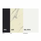 Table à manger extensible jusqu'à 2,8 m en céramique et pieds en métal - Paoluccio Viadurini