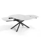 Table Extensible jusqu'à 200 cm Piètement en Acier Noir - Torio Viadurini