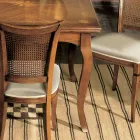 Table extensible jusqu'à 200 cm avec 4 chaises en bois de Bassano Made in Italy - Ambre Viadurini