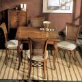 Table extensible jusqu'à 200 cm avec 4 chaises en bois de Bassano Made in Italy - Ambre
