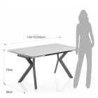 Table extensible jusqu'à 200 cm en céramique et acier - Belone Viadurini