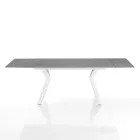 Table extensible jusqu'à 200 cm en céramique et acier - Belone Viadurini