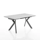 Table extensible jusqu'à 200 cm en céramique et acier - Belone Viadurini