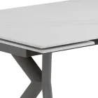 Table extensible jusqu'à 200 cm en céramique et acier - Belone Viadurini