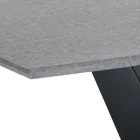 Table extensible à 200 cm en MDF Ciment - Holmium Viadurini