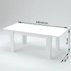 Table à manger design extensible à 210 cm en bois durable - Perro Viadurini