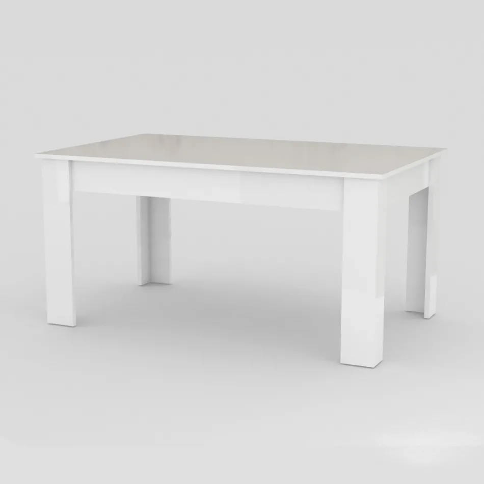 Table à manger design extensible à 210 cm en bois durable - Perro Viadurini
