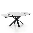 Table extensible jusqu'à 210 cm en acier et céramique - Bavosa Viadurini