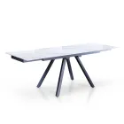 Table extensible jusqu'à 210 cm en acier gris et céramique - Canario Viadurini