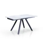 Table extensible jusqu'à 210 cm en acier gris et céramique - Canario Viadurini