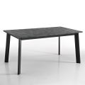 Table Extensible à 220 cm avec Base en Hêtre Graphite Made in Italy - Toles