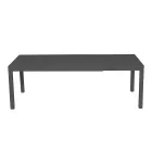 Table extensible 220 cm en aluminium anthracite pour le jardin - Ciseaux Viadurini