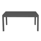 Table extensible 220 cm en aluminium anthracite pour le jardin - Ciseaux Viadurini