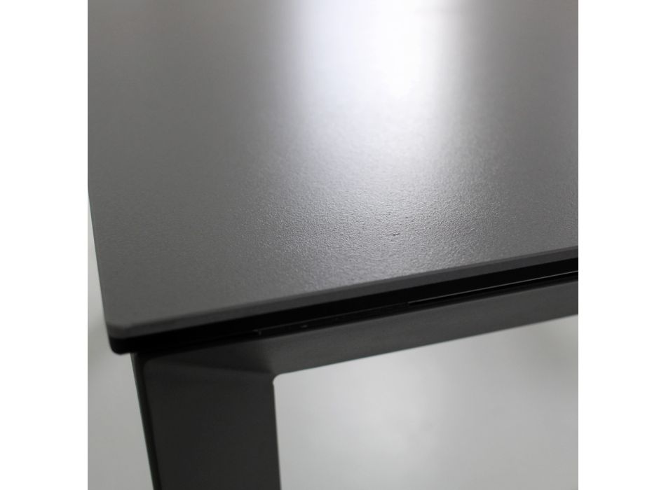 Table extensible jusqu'à 220 cm en céramique et métal - Nadia Viadurini