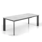 Table extensible jusqu'à 220 cm en céramique finition marbre - Berice Viadurini