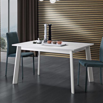 Table Extensible à 220 cm en Hêtre et Mélamine Made in Italy - Toles Viadurini