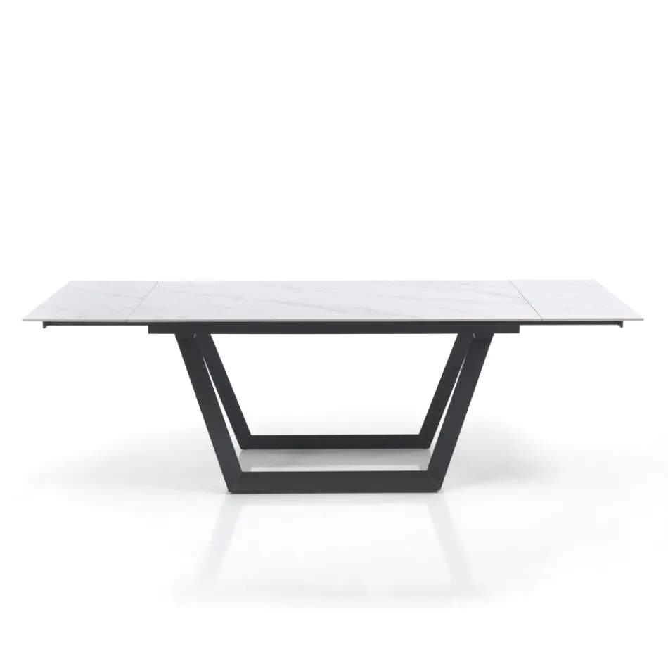 Table Extensible jusqu'à 240 cm en Acier Gris - Bonito Viadurini