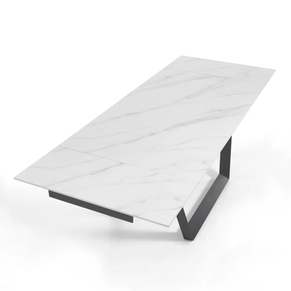 Table Extensible jusqu'à 240 cm en Acier Gris - Bonito Viadurini