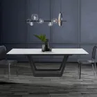 Table Extensible jusqu'à 240 cm en Acier Gris - Bonito Viadurini