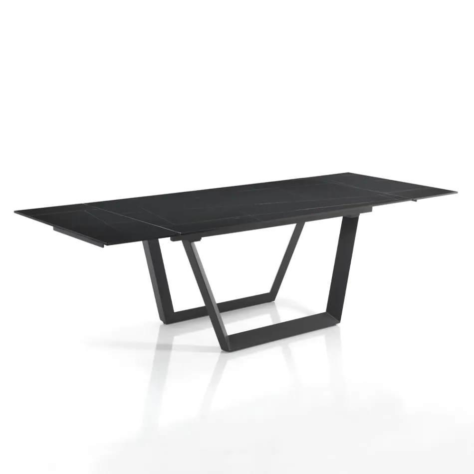 Table Extensible jusqu'à 240 cm en Acier Gris - Bonito Viadurini