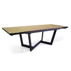 Table à rallonge 240 cm en aluminium avec plateau HPL - Righello Viadurini