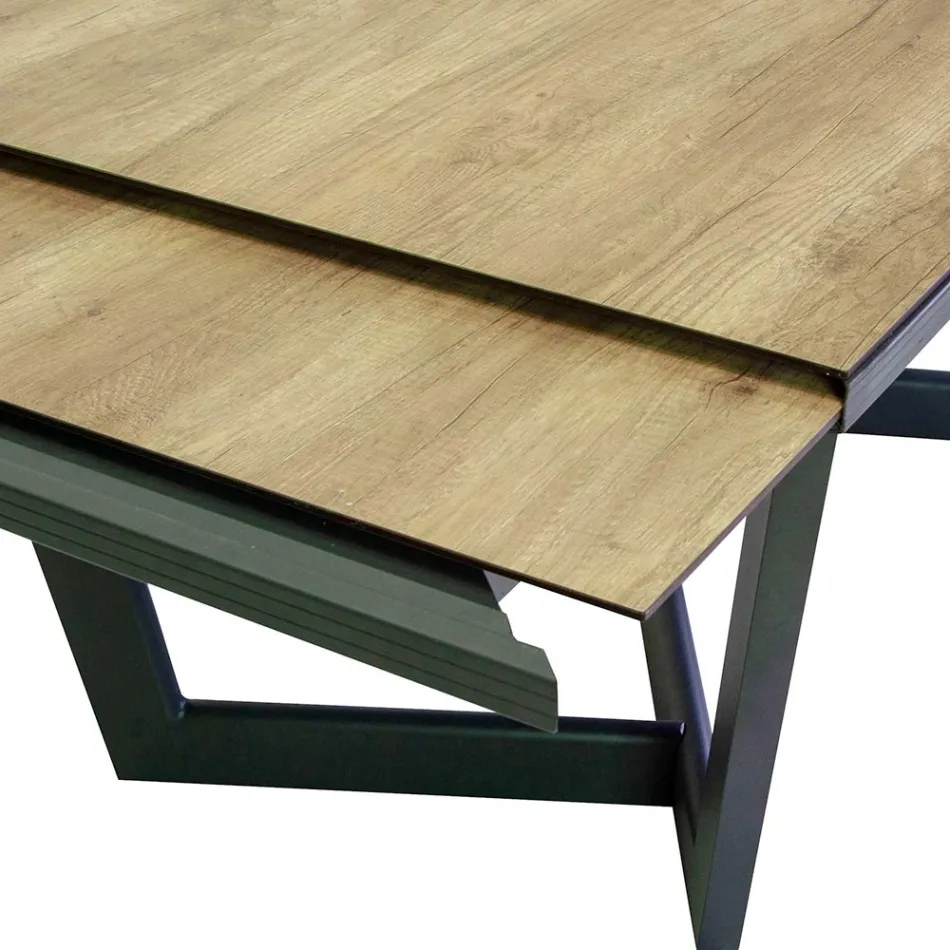 Table à rallonge 240 cm en aluminium avec plateau HPL - Righello Viadurini